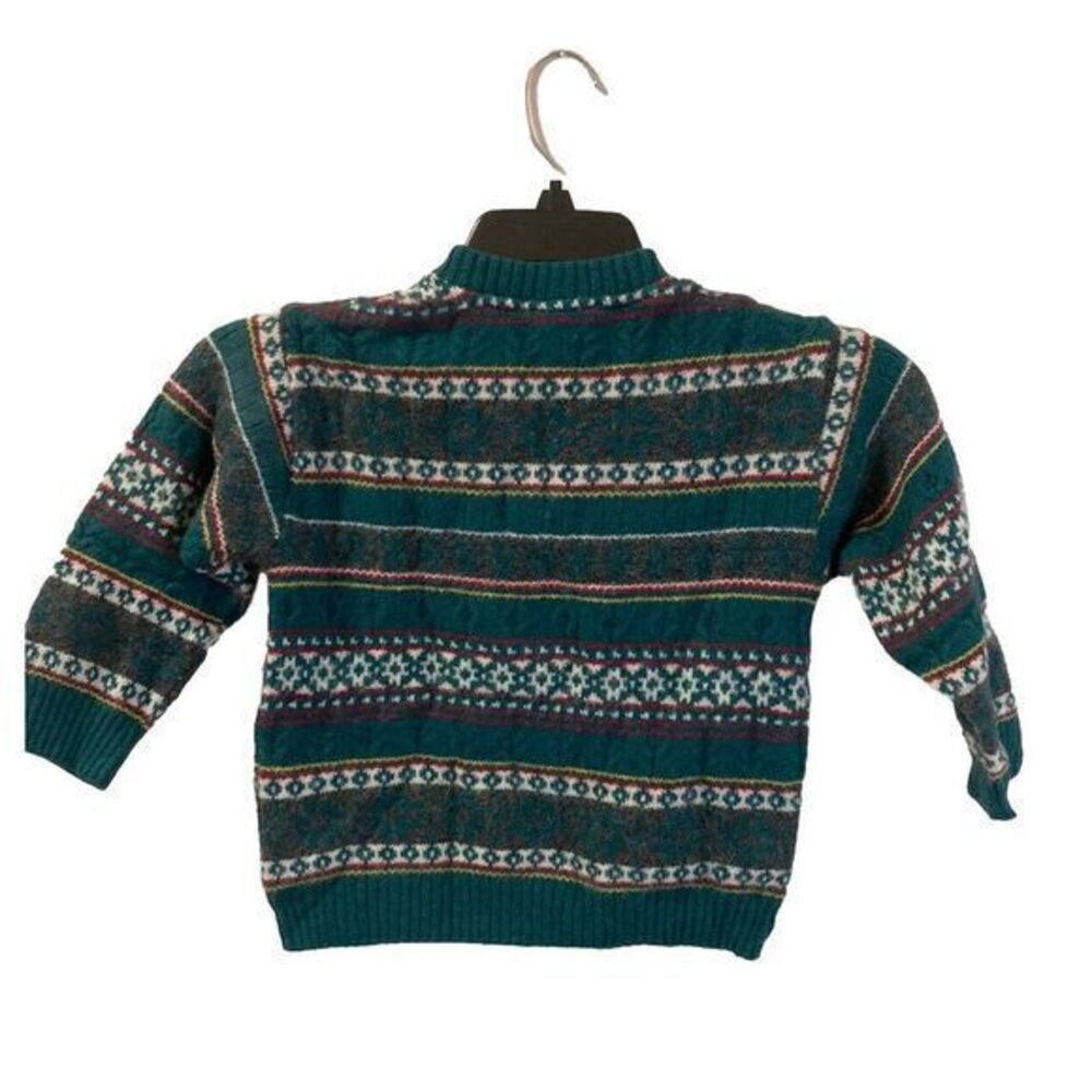 VTG Gymboree Sweater Kids Sz M Gymboree Holiday Wool Blend Green - Picture 8 of 8
